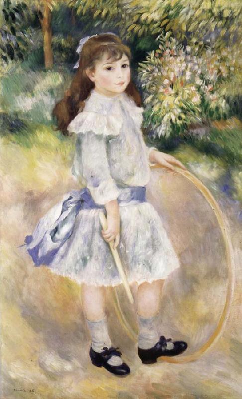 Pierre Renoir Girl with a Hoop Sweden oil painting art